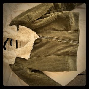 MinkPink Green Corduroy Jacket XS